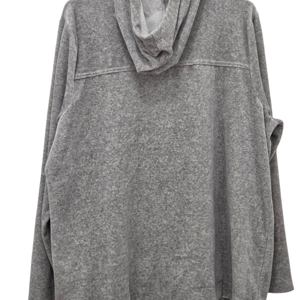 Jones New York Sport Velour Hoodie Gray Zip Front SZ 1X - Picture 2 of 15